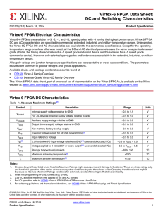 Xilinx DS152 Virtex-6 FPGA Data Sheet: DC and AC Switching