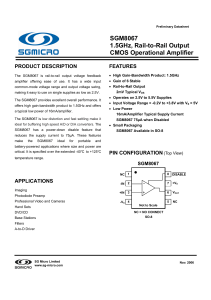 SGM8067 1.5GHz, Rail-to-Rail Output CMOS Operational Amplifier