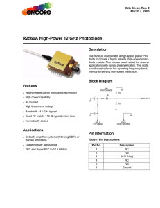 R2560A High-Power 12 GHz Photodiode