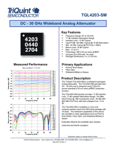 30 GHz Wideband Analog Attenuator