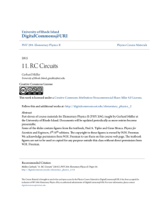 11. RC Circuits - DigitalCommons@URI