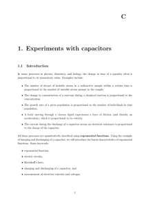 1. Experiments with capacitors C