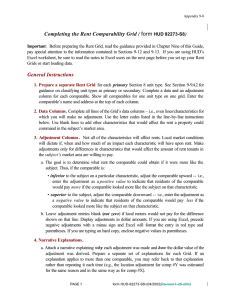 Rent Comparability Grid Instructions HUD #92273s8i