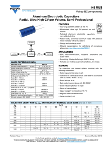 148 RUS Aluminum Electrolytic Capacitors Radial, Ultra High CV