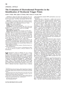 The Evaluation of Electrodermal Properties in the Identification of