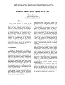 Monitoring of Power System - Power Systems Engineering