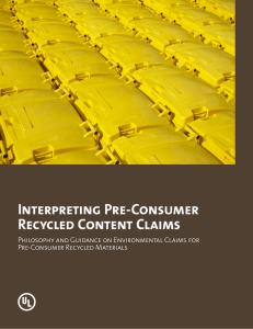 Interpreting Pre-Consumer Recycled Content Claims