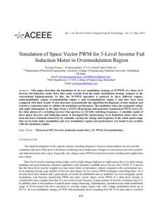 Simulation of Space Vector PWM for 3