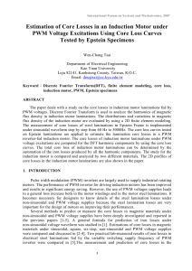 Estimation of Core Losses in an Induction Motor under PWM Voltage