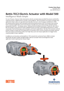 Bettis TEC2 Electric Actuator with Model 500