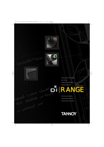 Tannoy Di-Series Loudspeakers brochure