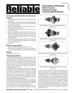 Bulletin 055 - Reliable Automatic Sprinklers