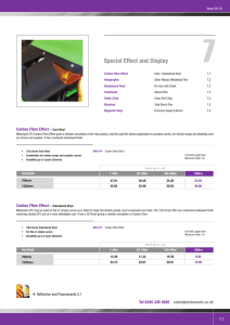 Special Effects Price List Section