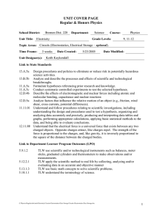 Unit XI: Electricity - Bremen High School District 228