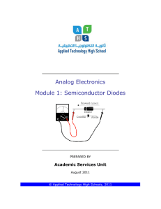 Analog Electronics Module 1: Semiconductor Diodes