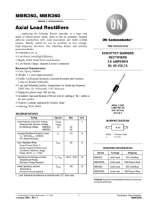 MBR350, MBR360 Axial Lead Rectifiers - Rose