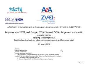 Contribution by EICTA, AeA Europe, EECA ESIA and ZVEI submitted