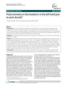 Pulse oximetry in the newborn: Is the left hand pre- or post