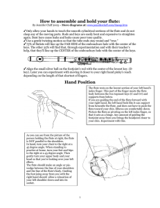 How to assemble and hold your flute: Hand Position