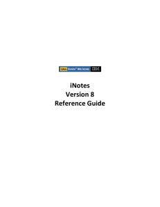 iNotes Version 8 Reference Guide
