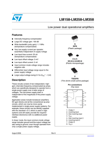 Low power dual operational amplifiers