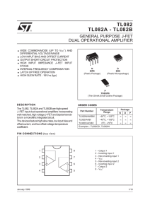 0422 - General Purpose JFET Dual Operational Amplifier TL082