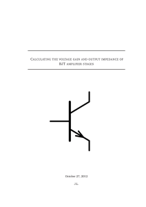 gain and output impedance of BJT stages