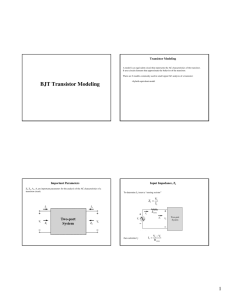BJT Transistor Modeling