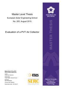 Evaluation of a PVT Air Collector