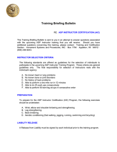 Training Briefing Bulletin