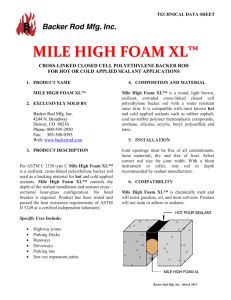 Mile High Foam XL™ Data Sheet