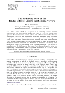 The fascinating world of the Landau–Lifshitz–Gilbert equation: an