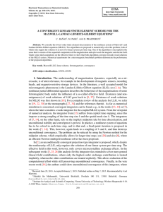 Full Text  - Electronic Transactions on Numerical Analysis