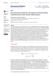 Spin dynamics and relaxation in the classical-spin Kondo