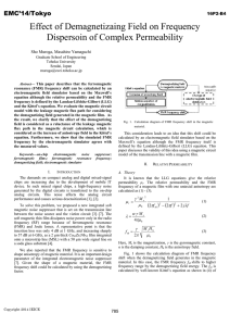 16P2-B4. Effect of Demagnetizaing Field on Frequency Dispersoin