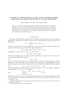 numerical approximation of the landau-lifshitz