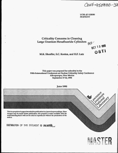 Criticality Concerns in Cleaning Large Uranium Hexafluoride