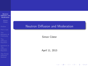 Neutron Diffusion and Moderation