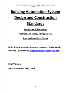 Building Automation System Design and Construction Standards