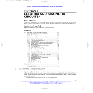 ELECTRIC AND MAGNETIC CIRCUITS*