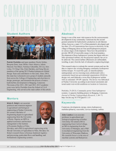 Community Power from Hydropower Systems - Purdue e-Pubs