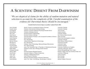 a scientific dissent from darwinism