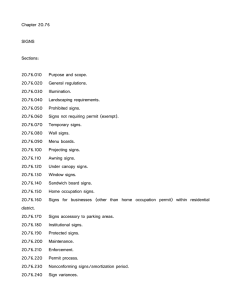 Sign Ordinance - City of Fairfield