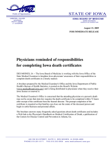 Physicians reminded of responsibilities for completing