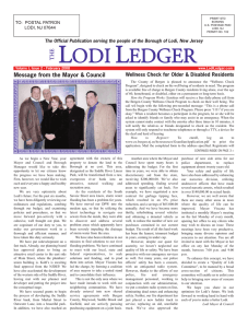 Lodi Ledger - The Official Website of the Borough of Lodi, NJ