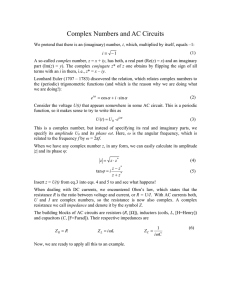 Complex Numbers and AC Circuits