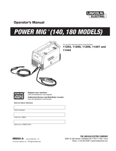 power mig ®(140, 180 models)
