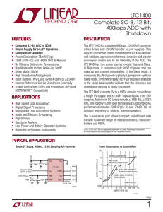 LTC1400 - Complete SO-8, 12-Bit, 400ksps