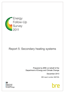 Secondary heating systems