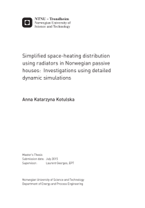 Simplified space-heating distribution using radiators in Norwegian